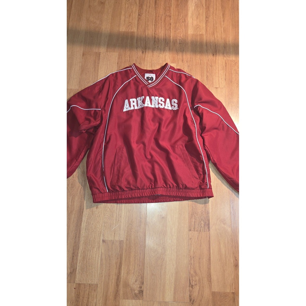Arkansas Razorbacks 58 Sports V-Neck Windbreaker Jacket Red XXL 58ASG1050